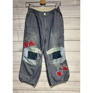 Vintage Y2K cropped jeans women Baggy Size S-M